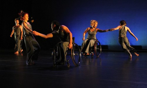 AXIS Dance Company's Light Shelter choreographed by David Dorfman. Dancers Sebastian Grubb, Sonsheree Giles, Rodney Bell, Alice Sheppard and Janet Das.