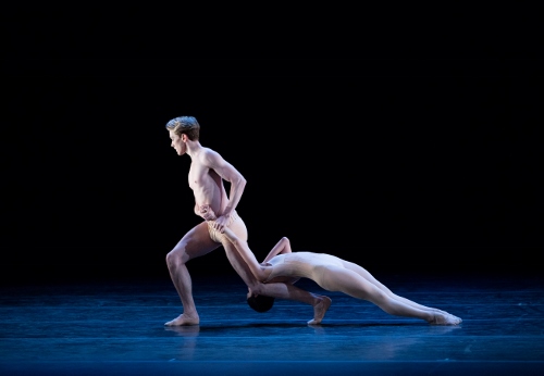 Pennsylvania Ballet Soloist Mayara Pineiro and Corps de Ballet Member Harrison Monaco in Nacho Duato’s 'Without Words.'