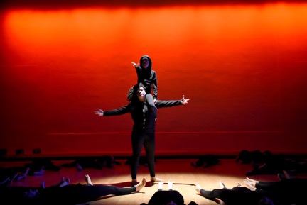 A scene from Loco-Motion Dance Theatre for Children's 'Don't Shoot,' which was based on racial profiling and police brutality.
