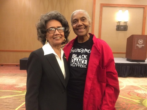 Joan Myers Brown and Brenda Dixon Gottschild at the 2017 IABD Conference in Dallas.