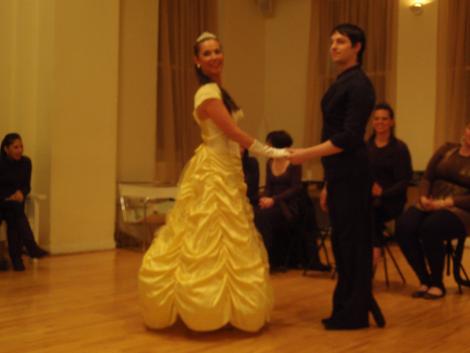 Instructor Jacob Jason dancing with a student.