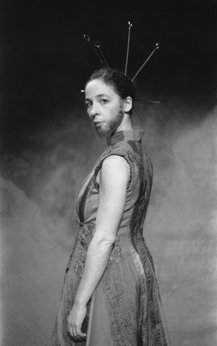 Jeanne Mordoj of Cie Bal in 'Eloge du Poil' Photo courtesy Theatre de la Bastille 