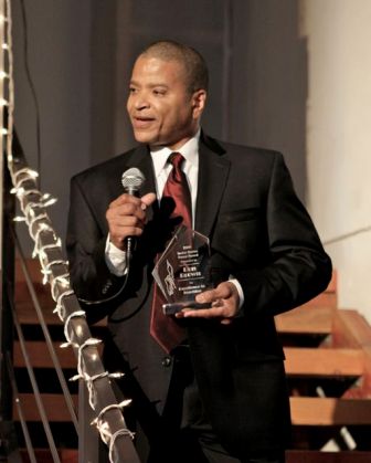 Ron Brown accepts the award for Excellence in Teaching